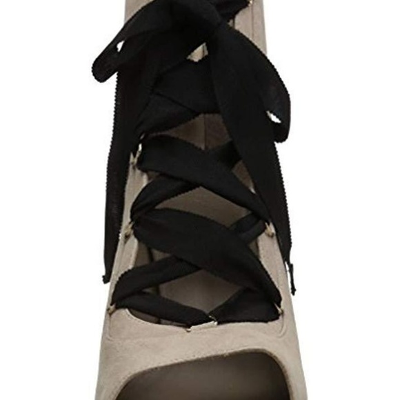 Joie Adonia Lace Up Tie Open Toe Nude Bootie NWT - Picture 3 of 8
